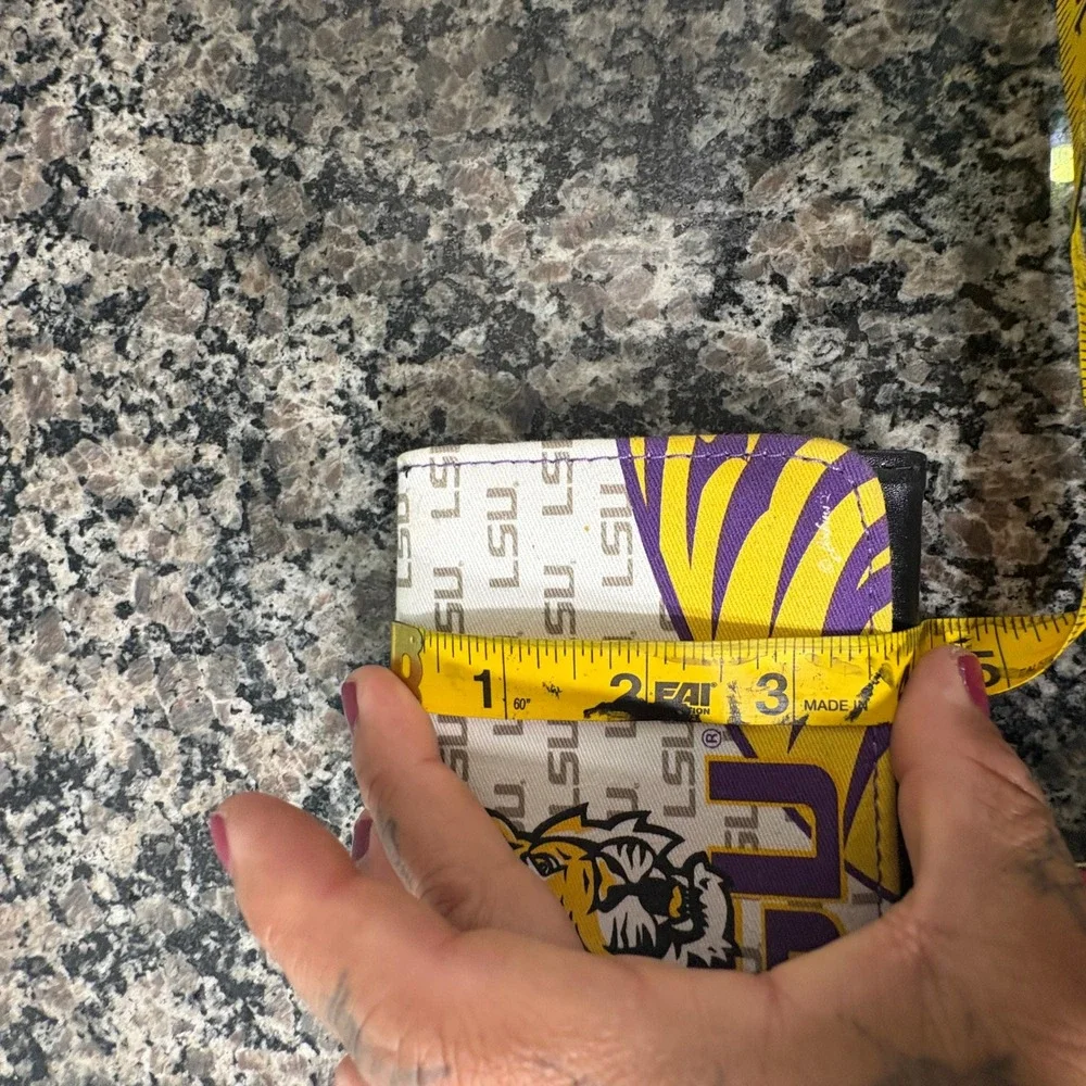 LSU Tigers Trifold Checkbook Wallet Purple Gold Collegiate Fan Gear